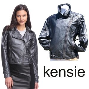 Kensie Metallic silver/gray Biker Jacket